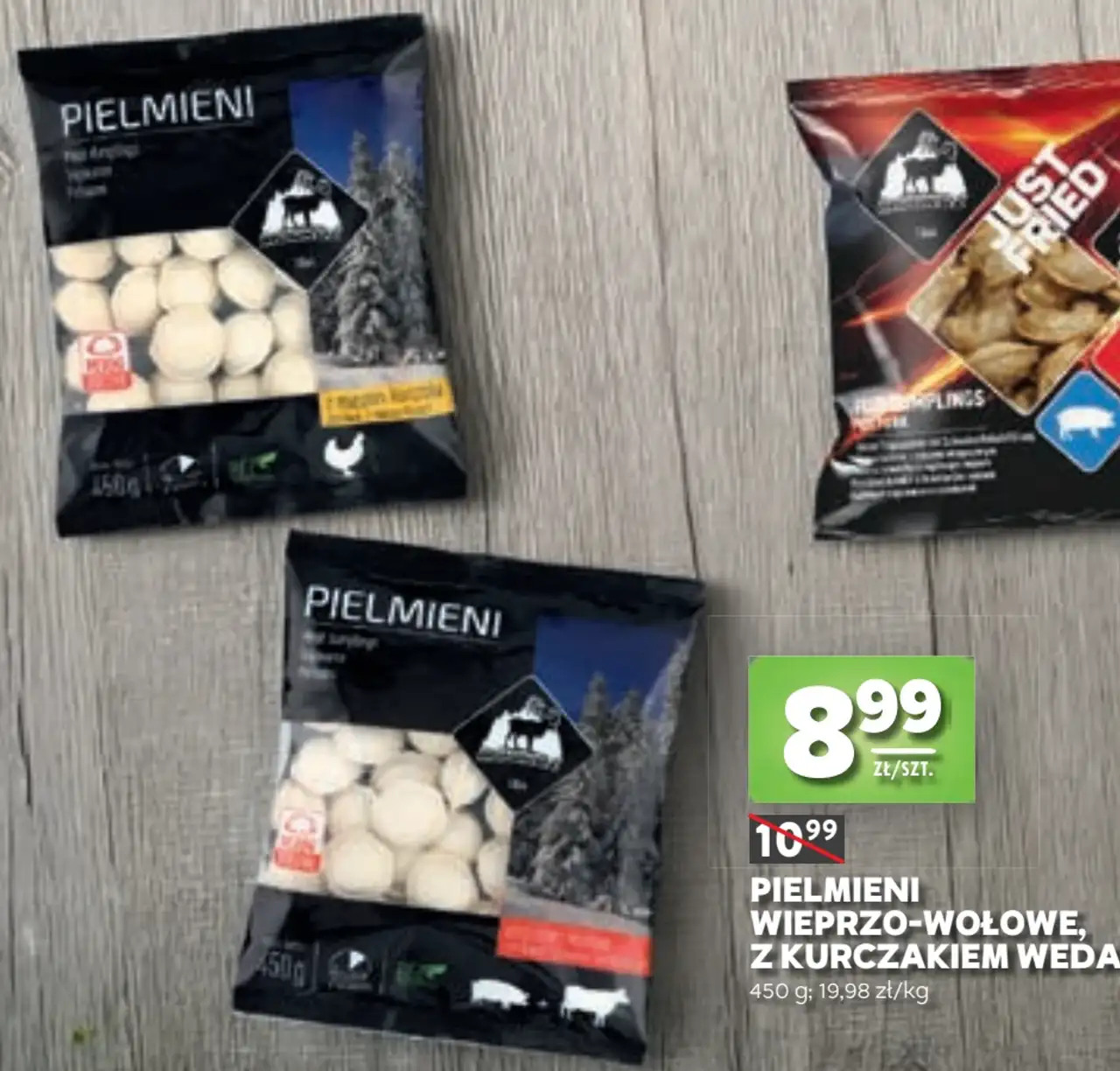 Pielmieni wieprzowo-wołowe, z kurczakiem Weda