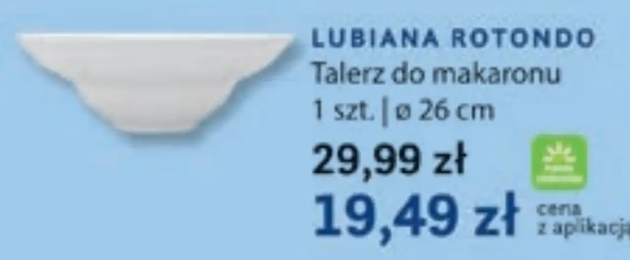 LUBIANA ROTONDO Talerz do makaronu 1 szt.
