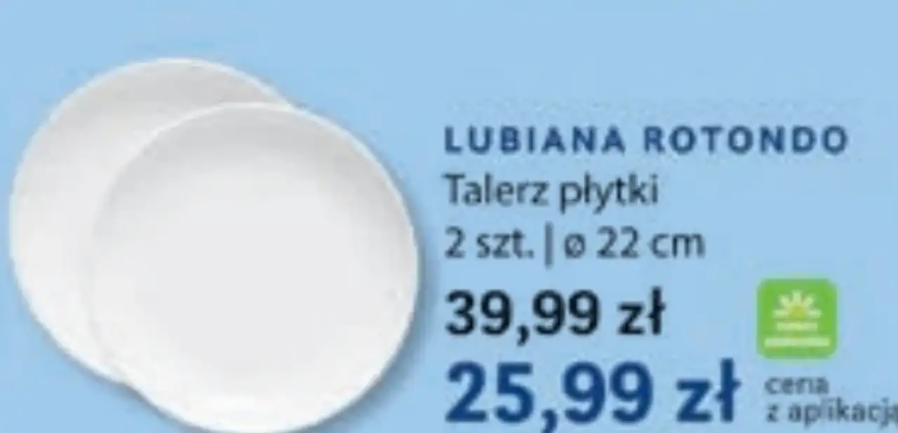 LUBIANA ROTONDO Talerz płytki 2 szt. ø 22 cm