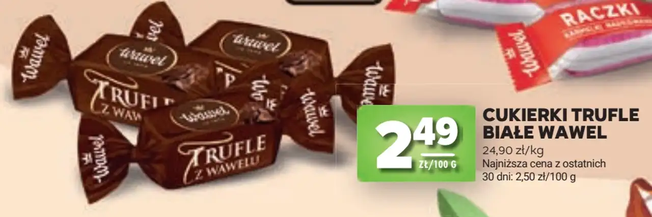 Cukierki Trufle Białe Wawel