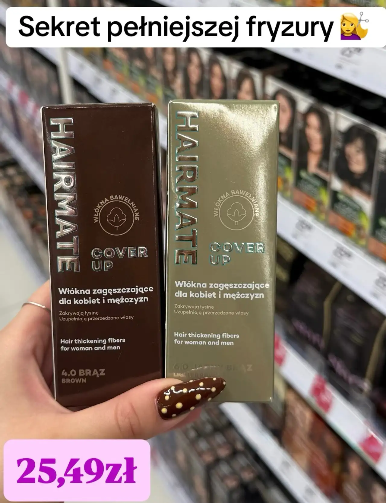 HAIRMATE Cover Up Włókna zagęszczające dla kobiet i mężczyzn