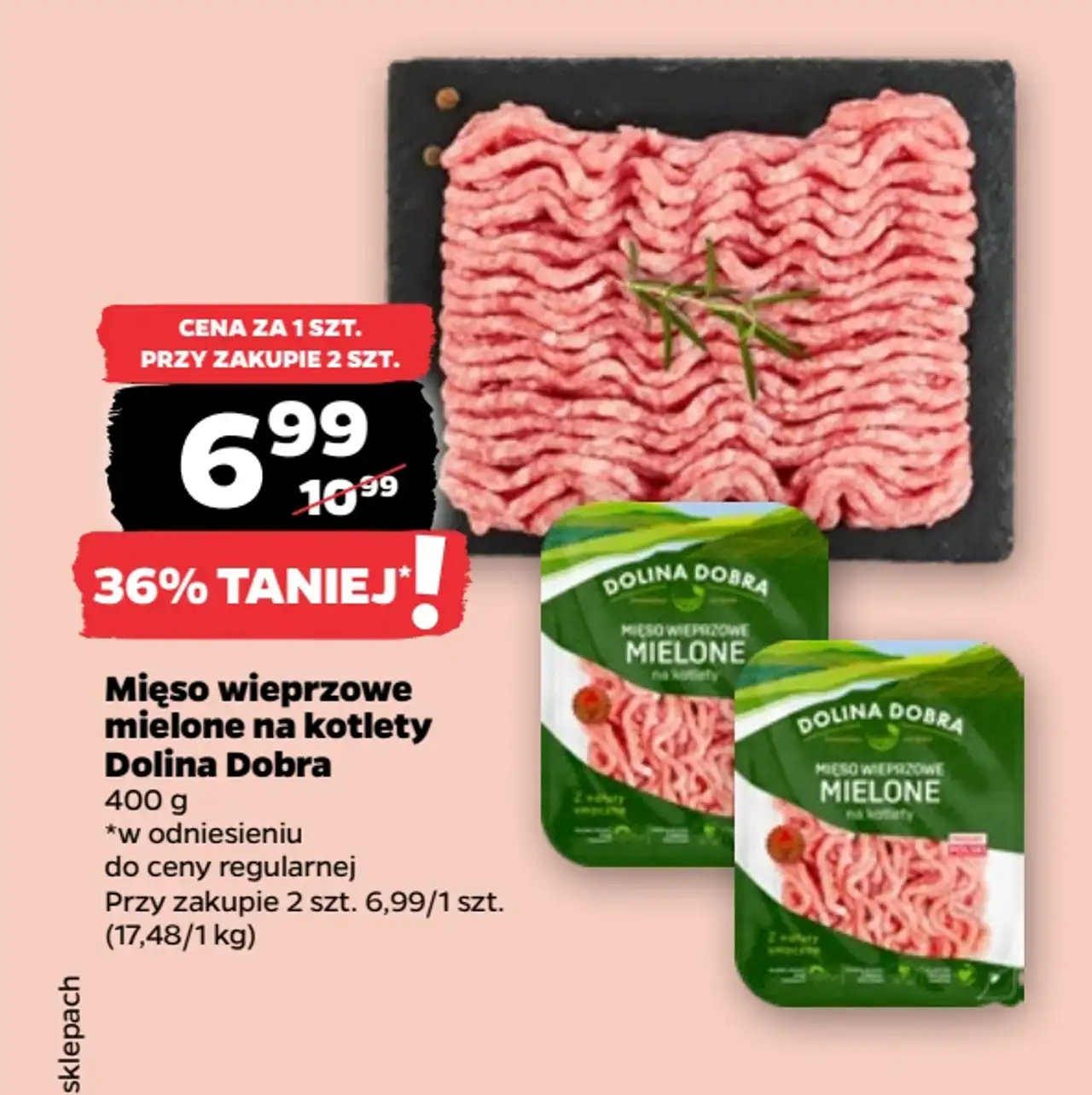 Mięso wieprzowe mielone na kotlety Dolina Dobra
