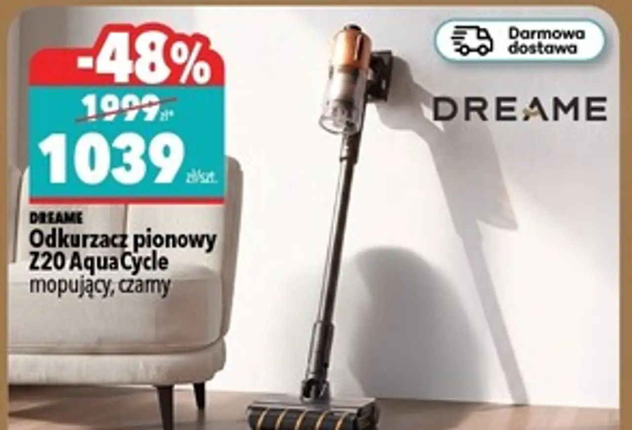 DREAME Odkurzacz pionowy Z20 AquaCycle mopujący, czarny