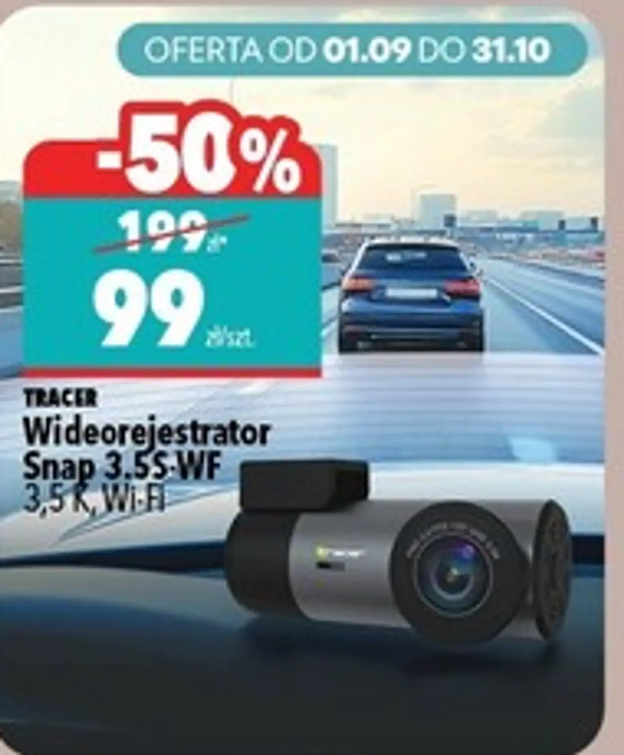 Tracer Wideorejestrator Snap 3.5S-WF 3.5 K, Wi-Fi