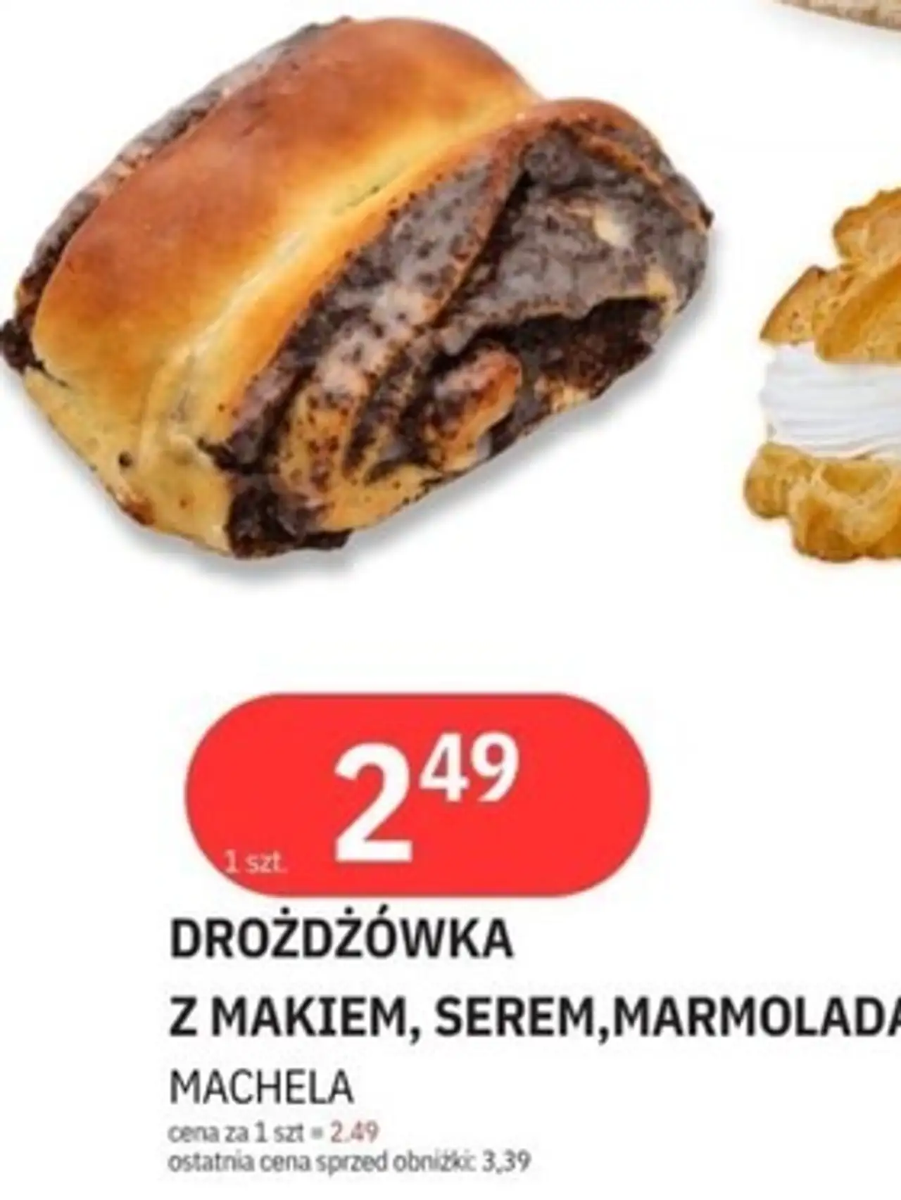 DROŻDŻÓWKA Z MAKIEM, SEREM, MARMOLADĄ