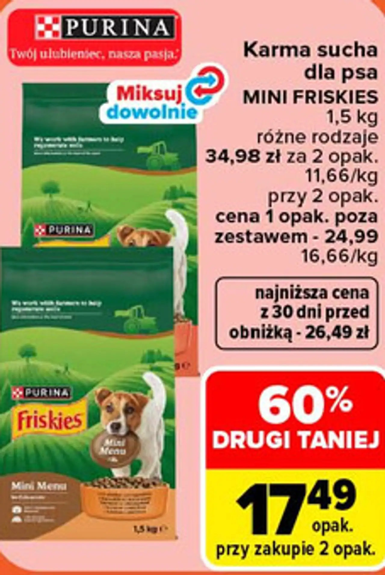 Karma sucha dla psa Purina Friskies