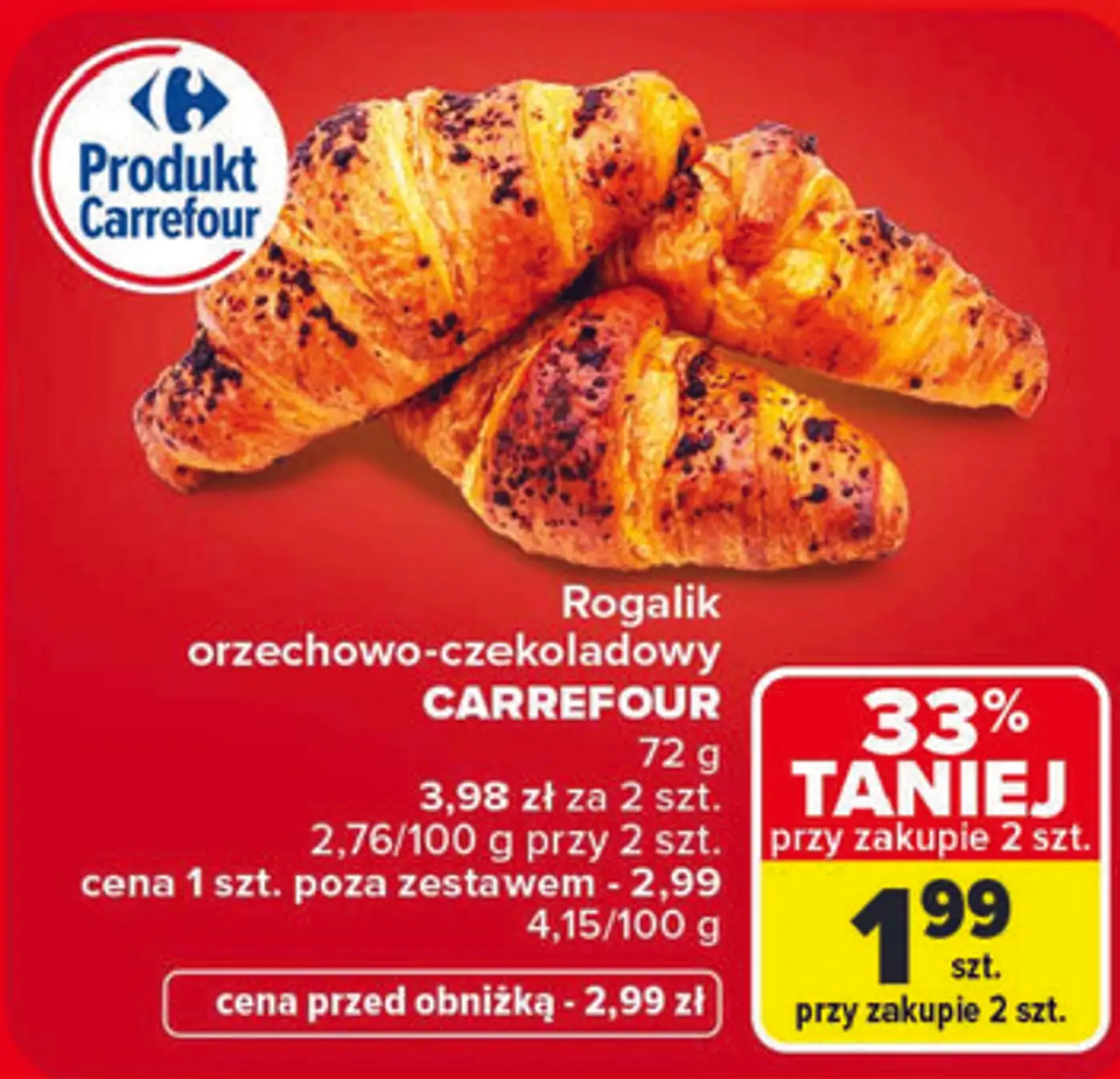 Rogalik orzechowo-czekoladowy CARREFOUR