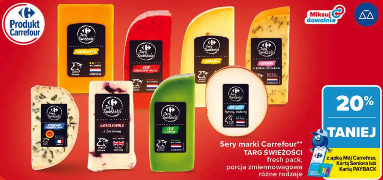 Sery marki Carrefour TARG ŚWIEŻOŚCI fresh pack