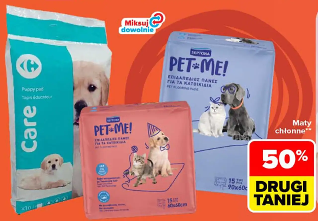 Maty chłonne dla zwierząt Carrefour Care, Septona Pet Me!