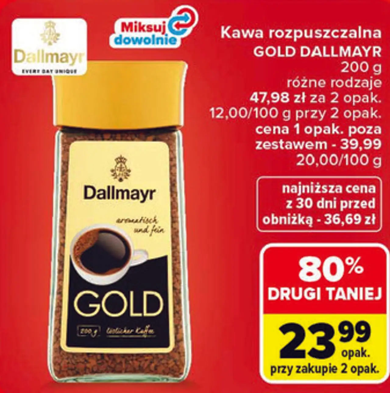 Kawa rozpuszczalna GOLD DALLMAYR