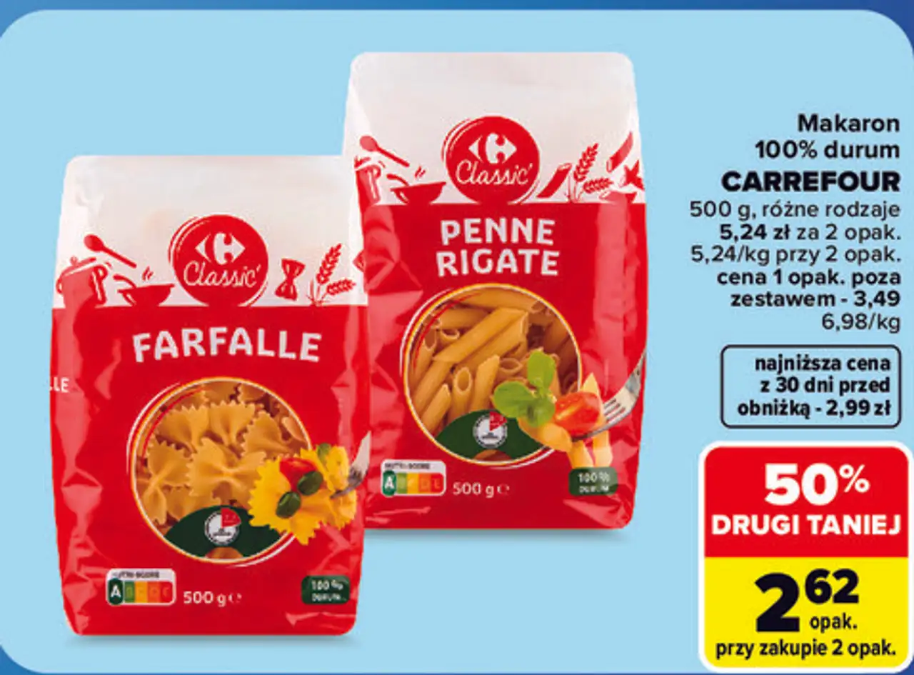 Makaron 100% durum Carrefour