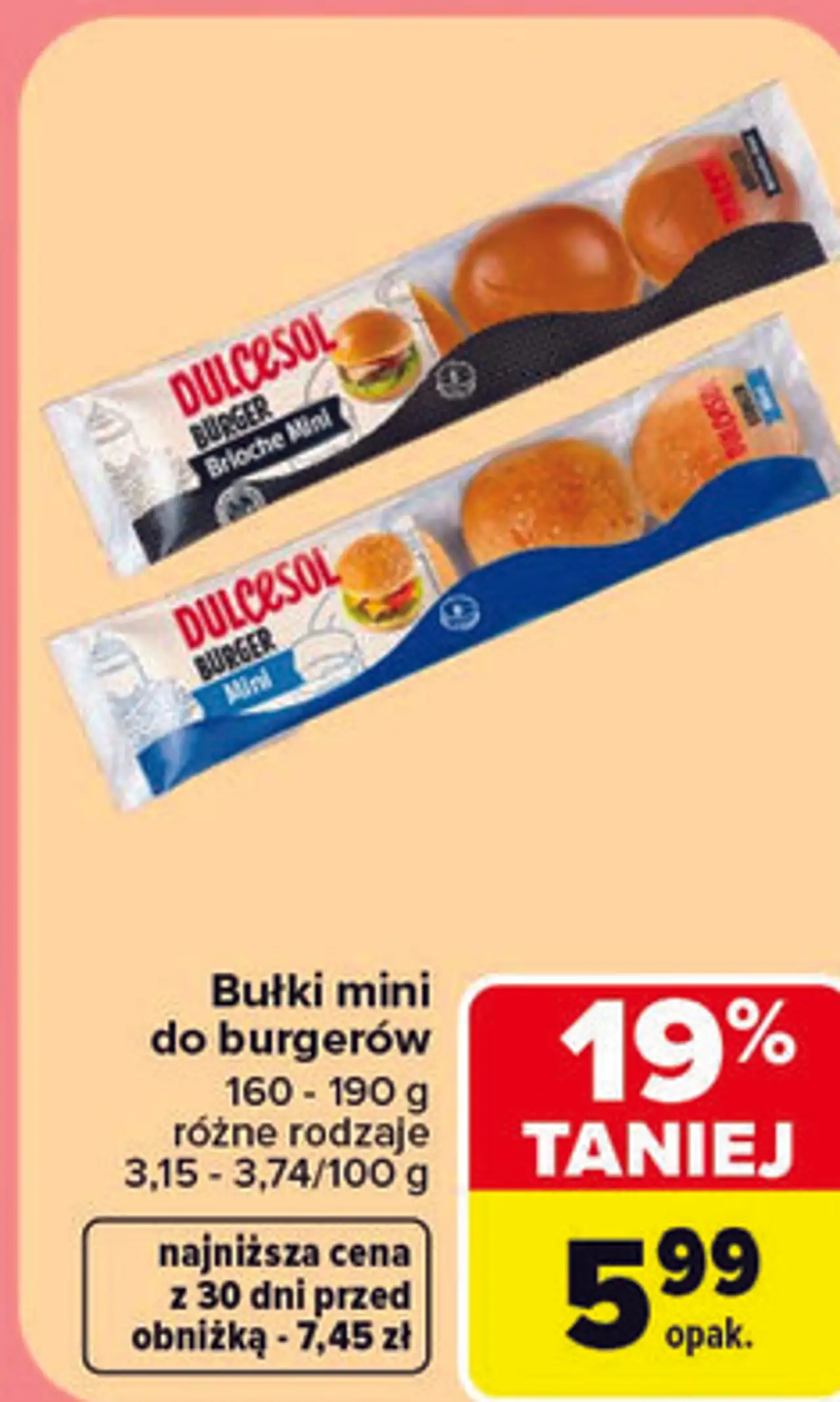 Bułki mini do burgerów Dulcesol