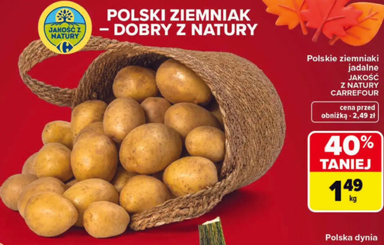 Polskie ziemniaki jadalne Jakość z Natury Carrefour