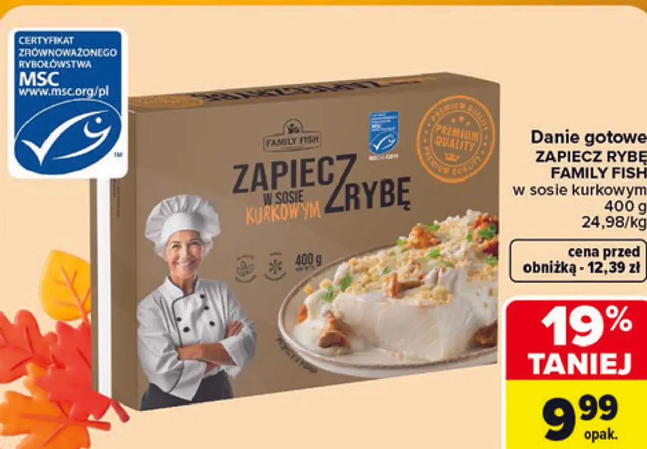 Danie gotowe ZAPIECZ RYBĘ FAMILY FISH w sosie kurkowym