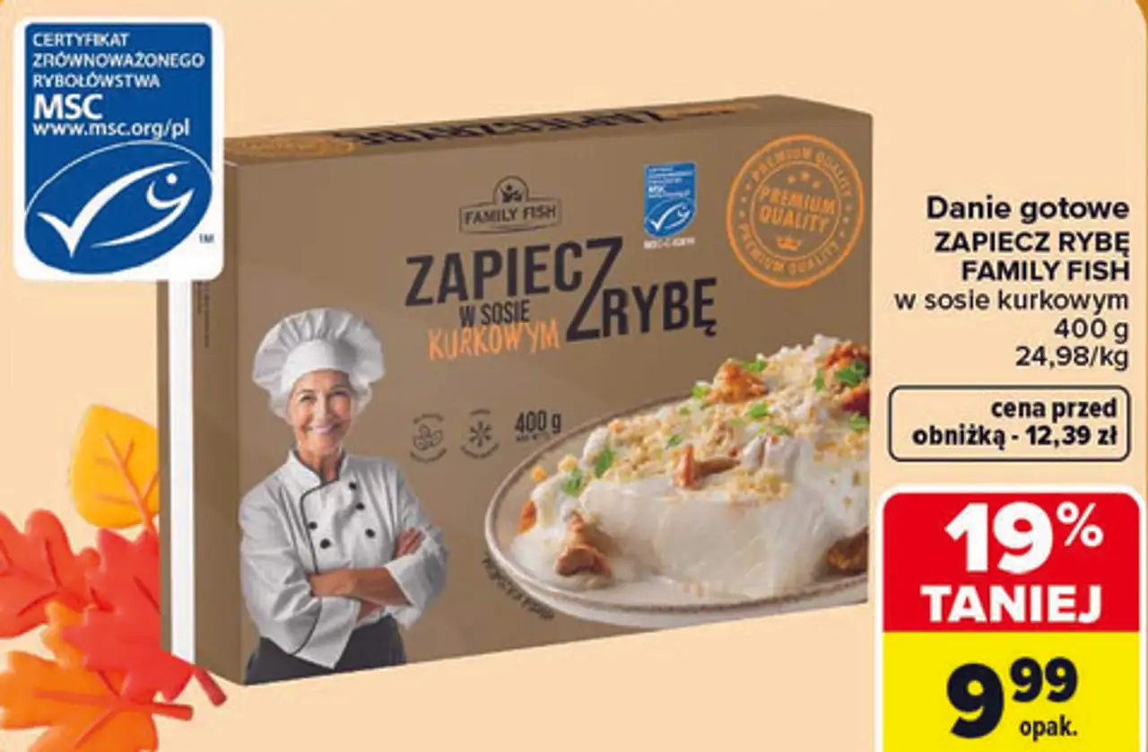Danie gotowe ZAPIECZ RYBĘ FAMILY FISH w sosie kurkowym 400 g