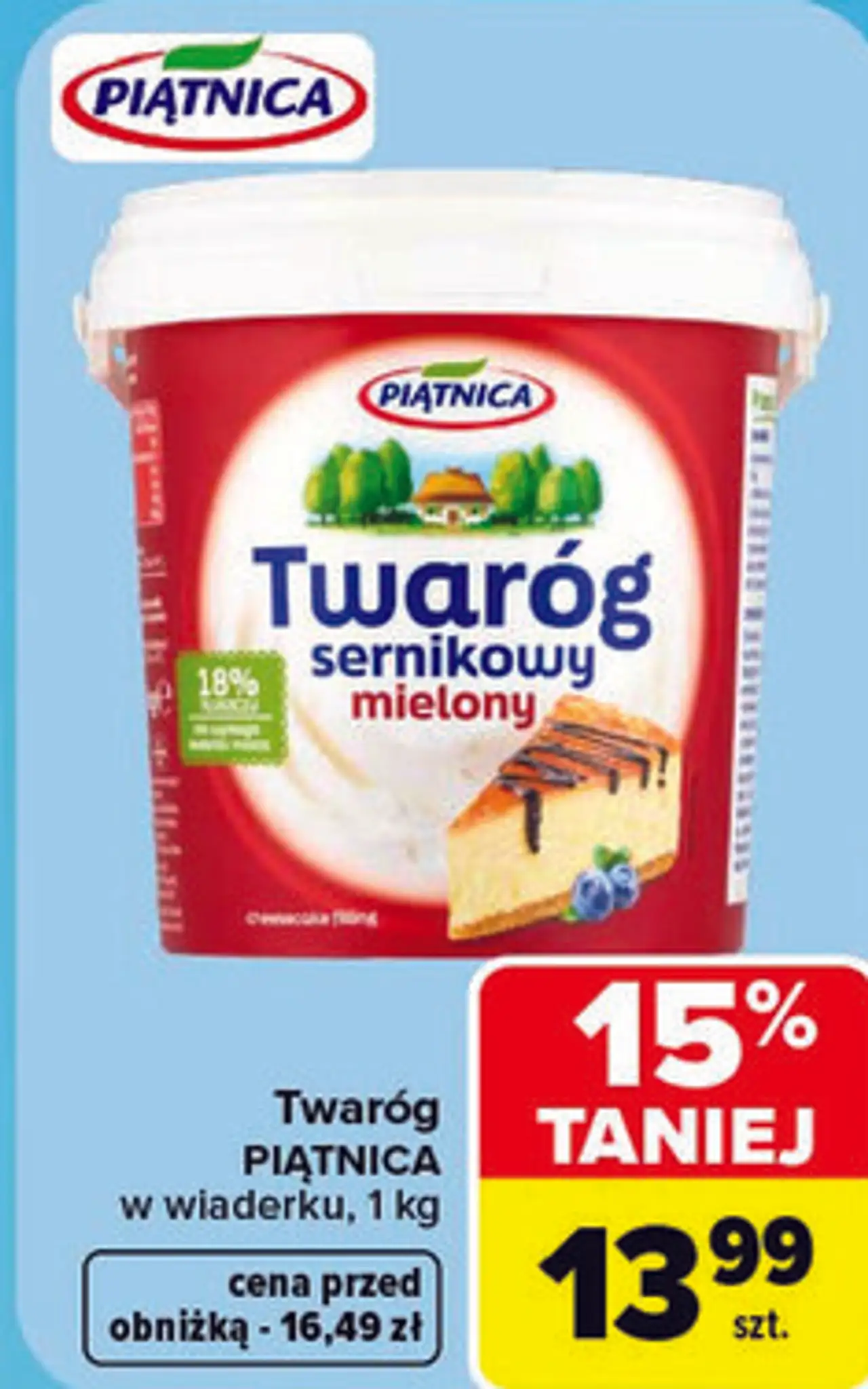 Twaróg sernikowy mielony Piątnica