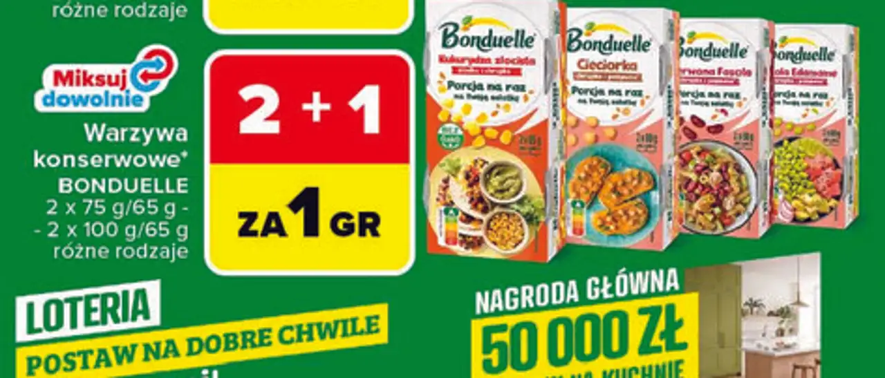 Warzywa konserwowe Bonduelle 2 x 75 g/65 g - 2 x 100 g/65 g