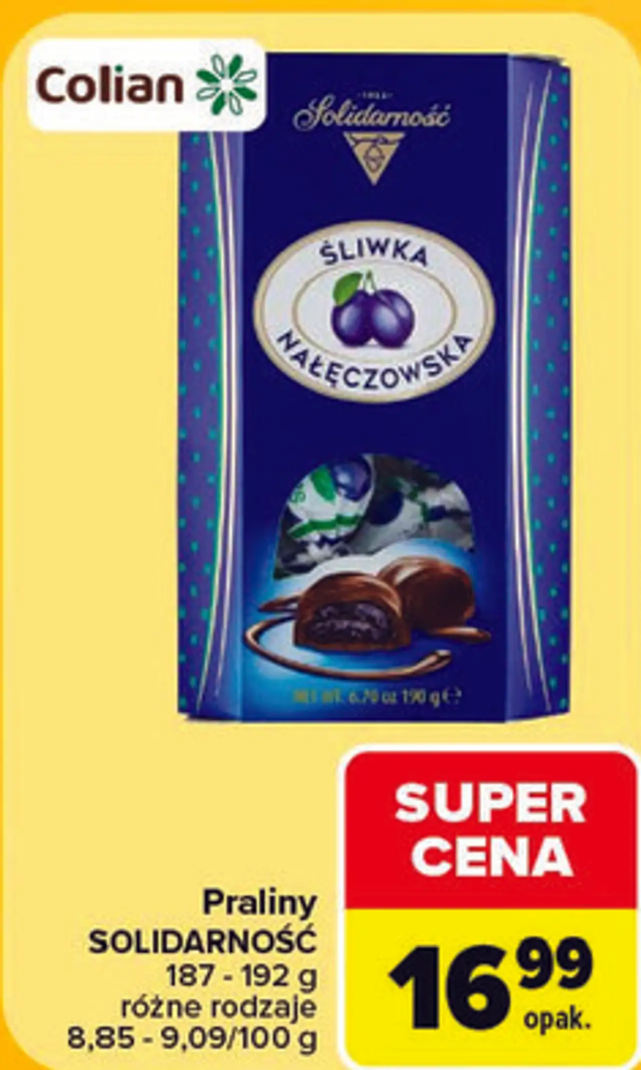 Praliny Solidarność Śliwka Nałęczowska