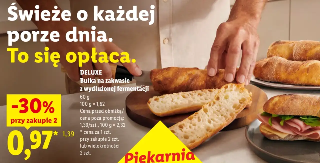 DELUXE Bułka na zakwasie z wydłużonej fermentacji 60 g