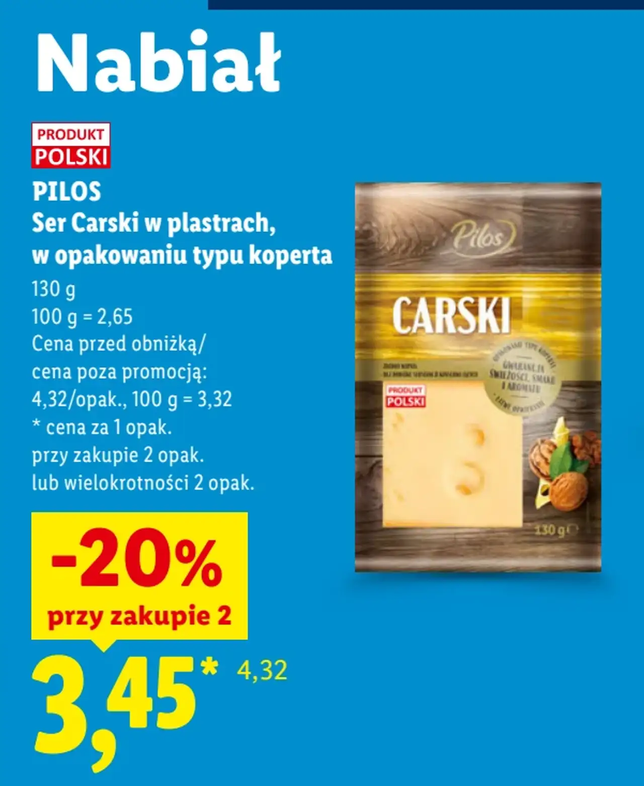 Pilos Ser Carski w plastrach, w opakowaniu typu koperta