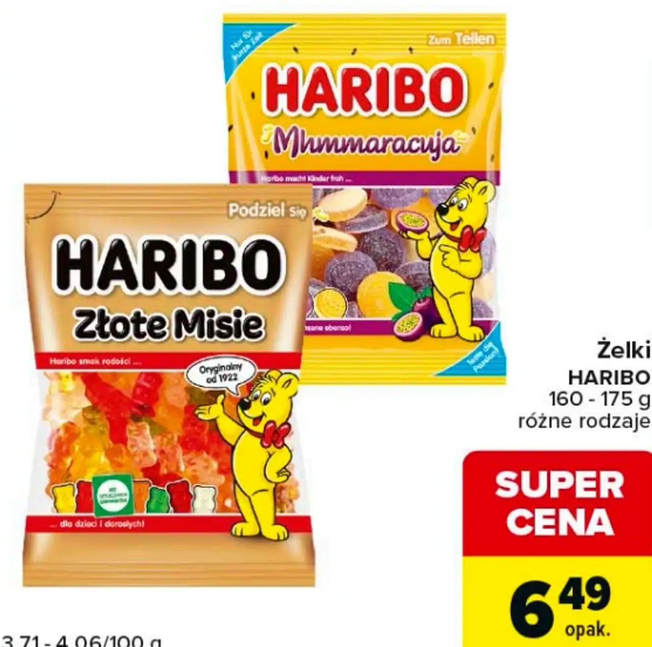 Żelki HARIBO 160 - 175 g różne rodzaje