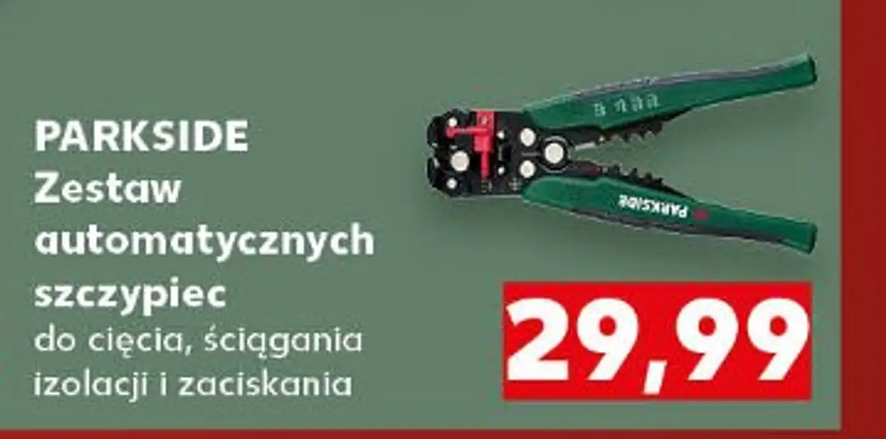 Szczypce automatyczne z zestawem akcesoriów Parkside