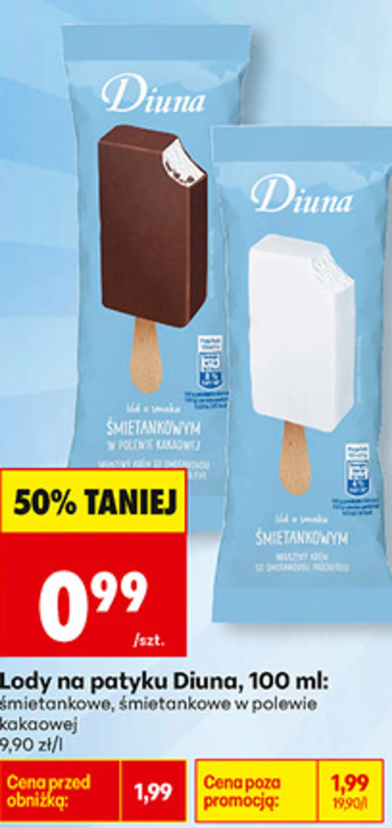 Lody na patyku Diuna, 100 ml