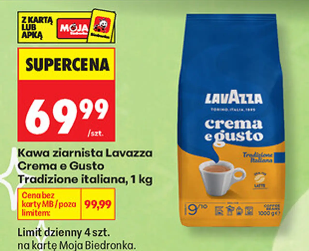 Kawa ziarnista Lavazza Crema e Gusto Tradizione italiana, 1 kg