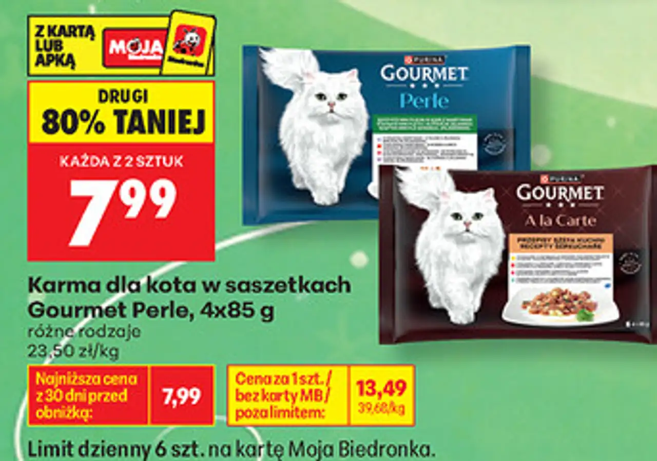 Karma dla kota w saszetkach Gourmet Perle, 4x85 g