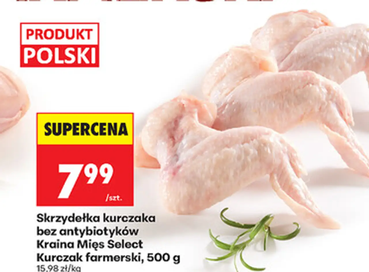 Skrzydełka kurczaka bez antybiotyków Kraina Mięs Select Kurczak farmerski