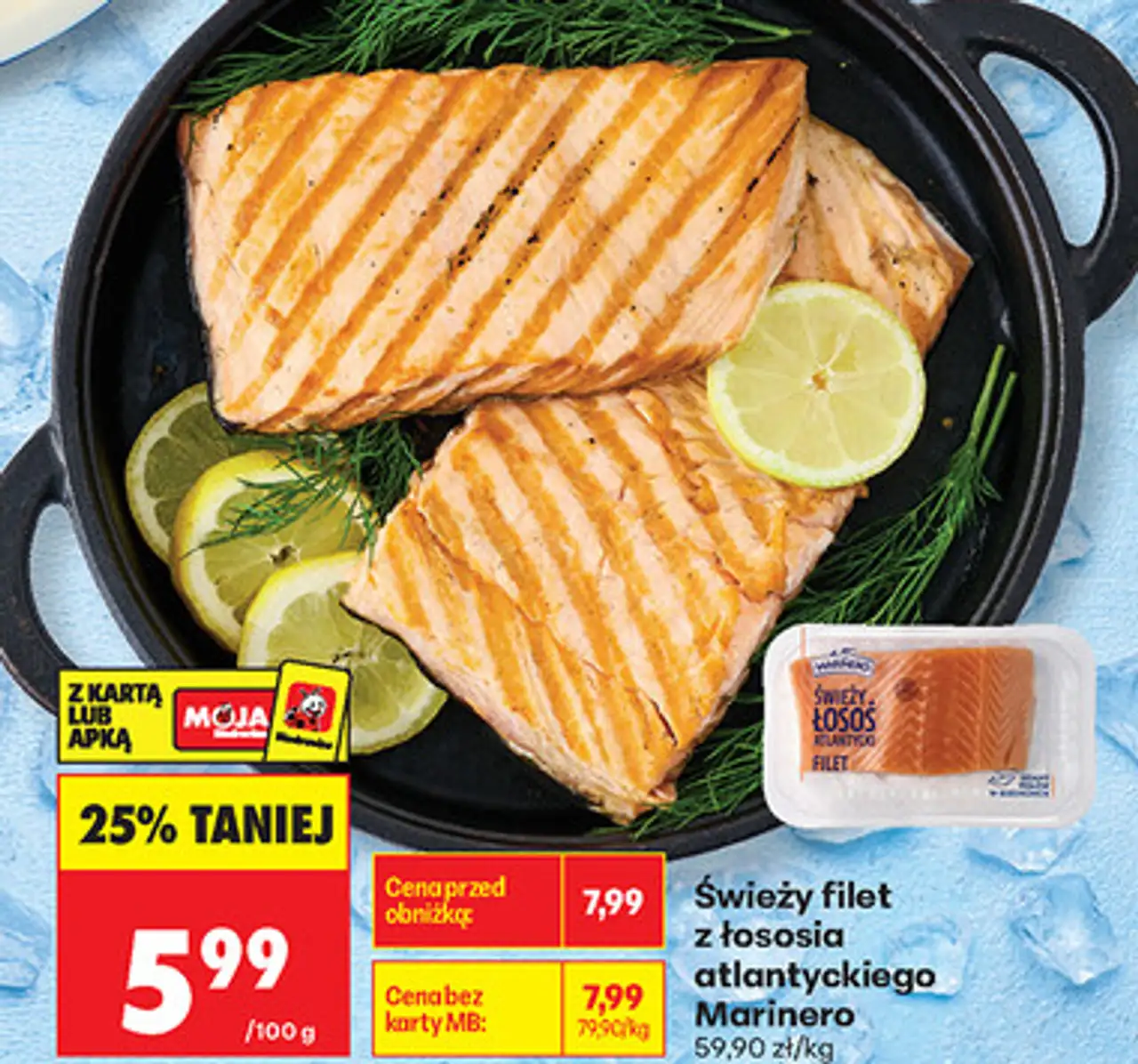 Świeży filet z łososia atlantyckiego Marinero