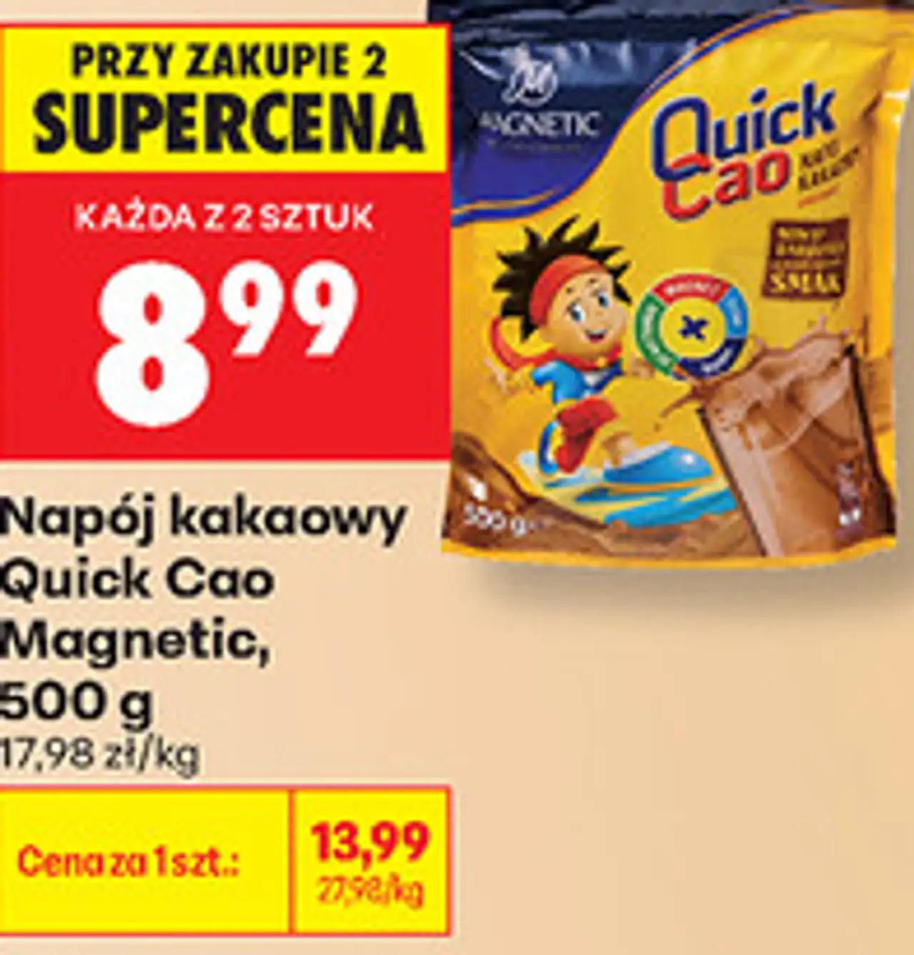 Napój kakaowy Quick Cao Magnetic, 500 g
