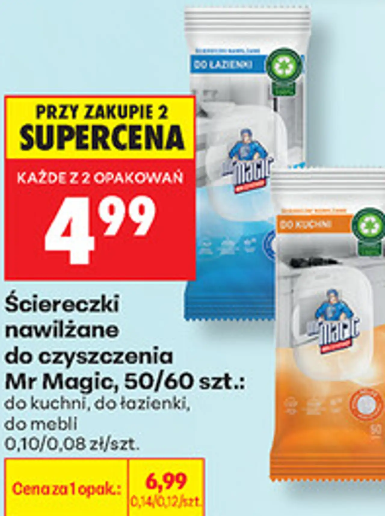 Ściereczki nawilżane do czyszczenia Mr Magic