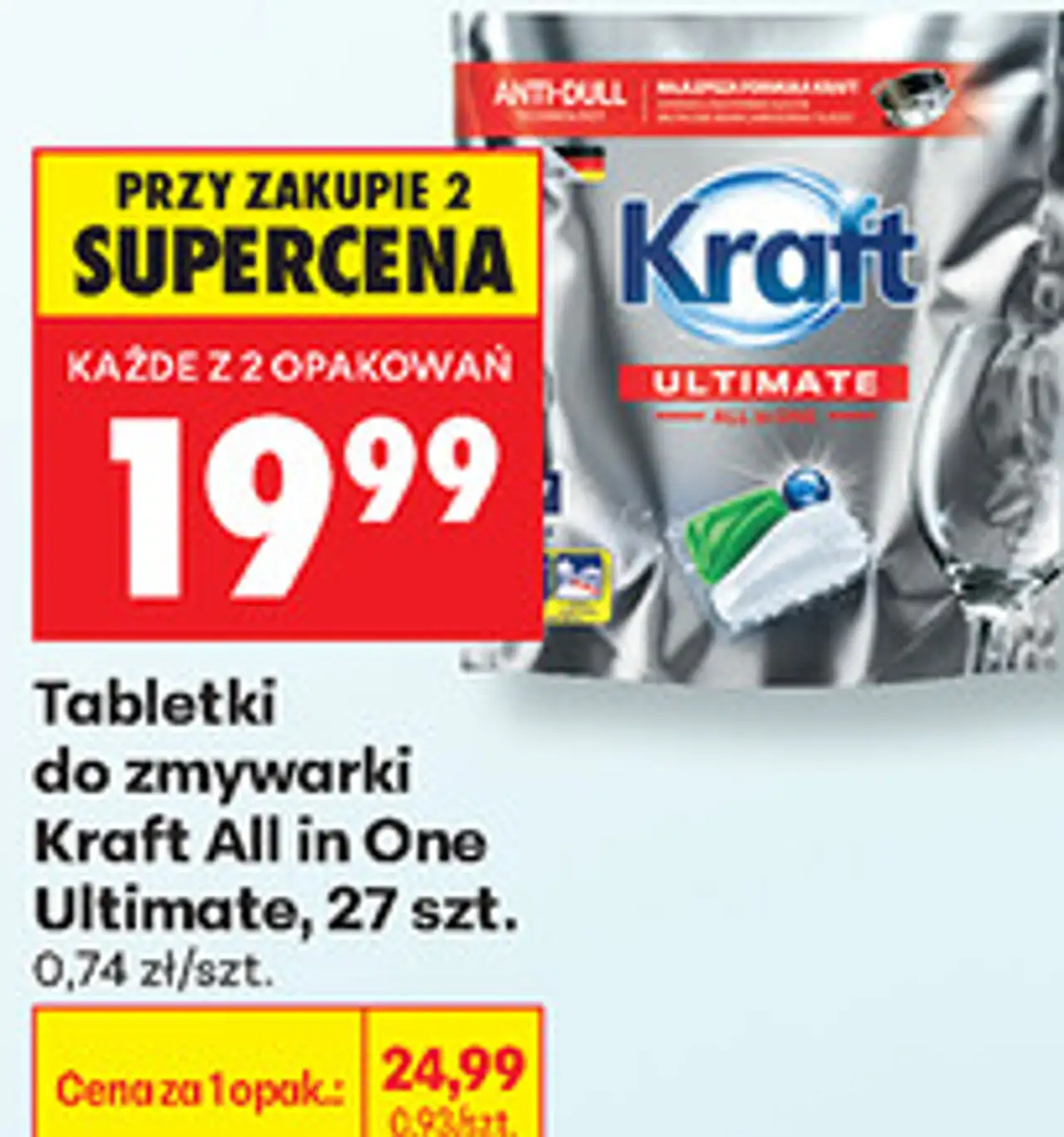 Tabletki do zmywarki Kraft All in One Ultimate, 27 szt.