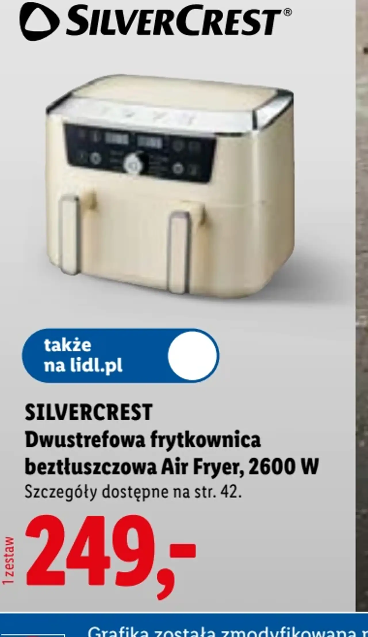 SILVERCREST Dwustrefowa frytkownica beztłuszczowa Air Fryer, 2600 W