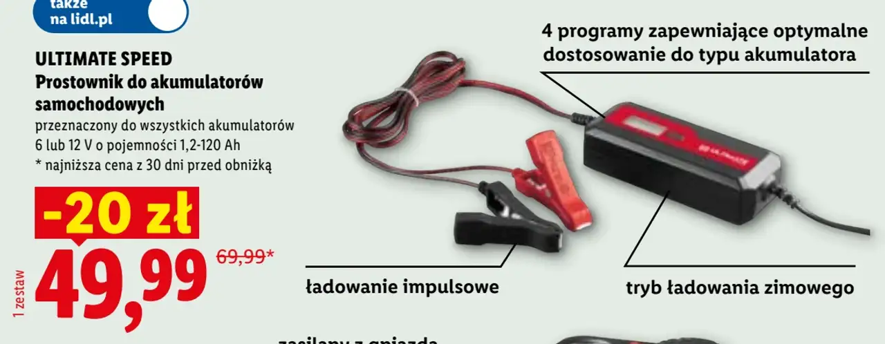 ULTIMATE SPEED Prostownik do akumulatorów samochodowych