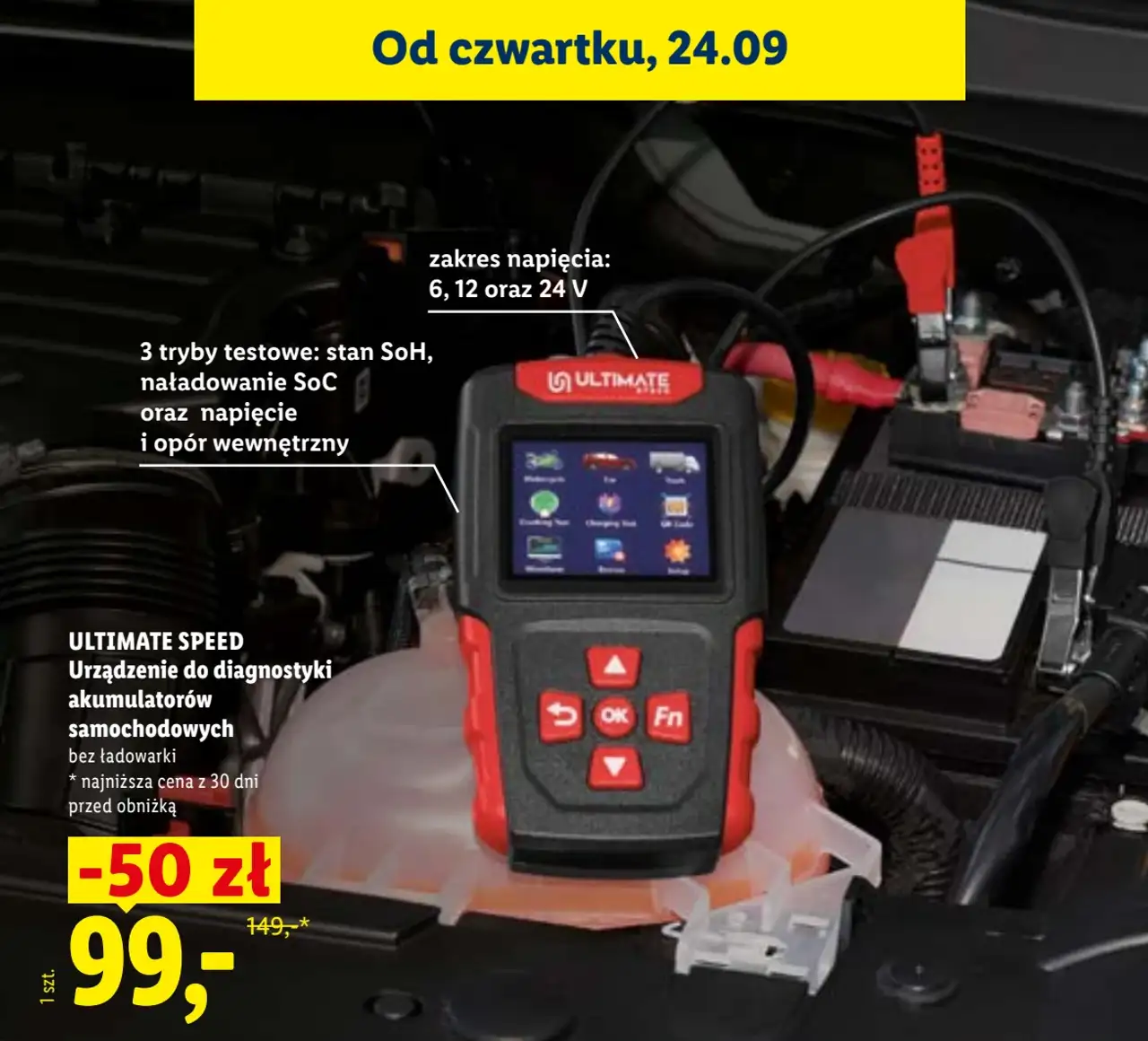 ULTIMATE SPEED Urządzenie do diagnostyki akumulatorów samochodowych
