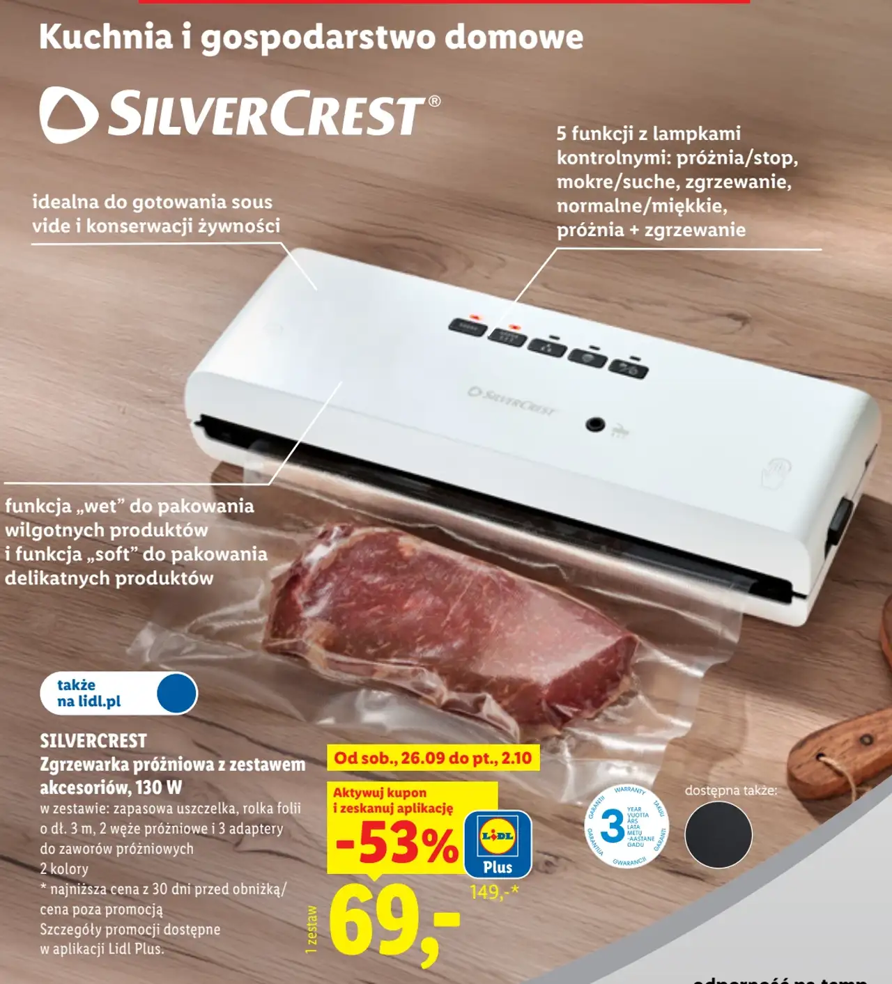 SILVERCREST Zgrzewarka próżniowa z zestawem akcesoriów, 130 W