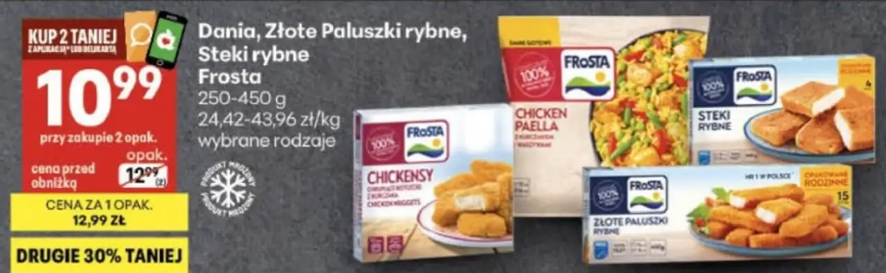 Dania, Złote Paluszki rybne, Steki rybne Frosta