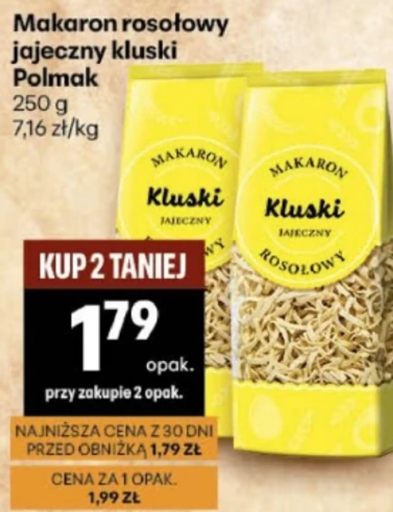 Makaron rosołowy jajeczny kluski Polmak