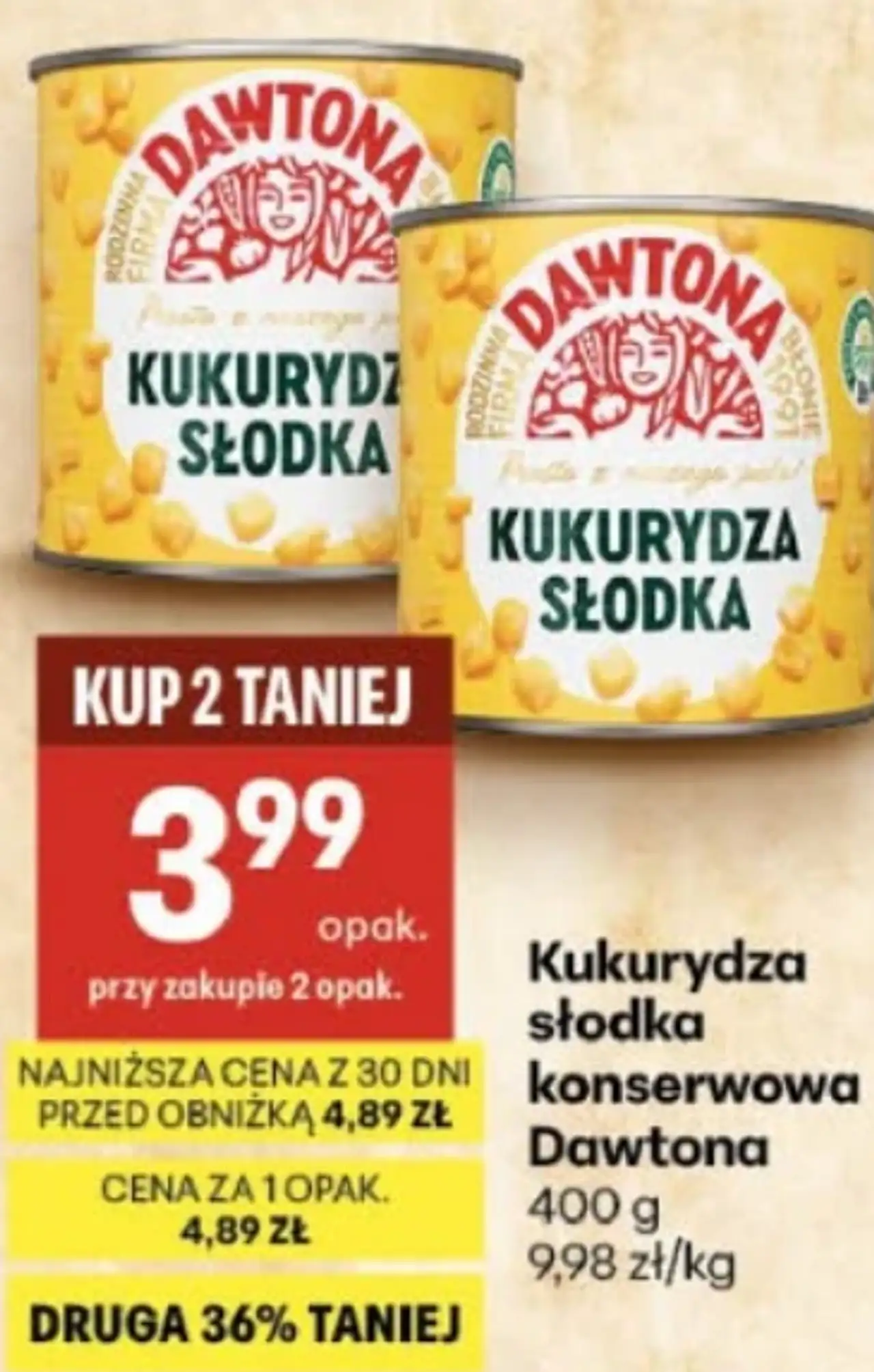 Kukurydza słodka konserwowa Dawtona