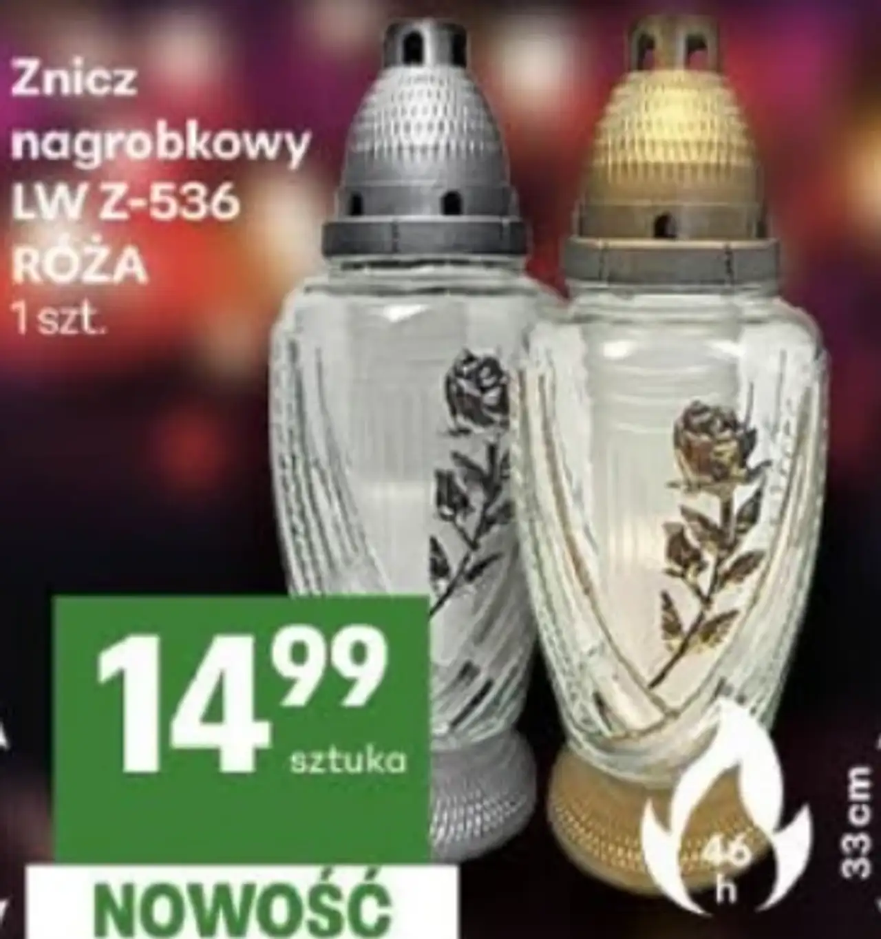 Znicz nagrobkowy LW Z-536 RÓŻA