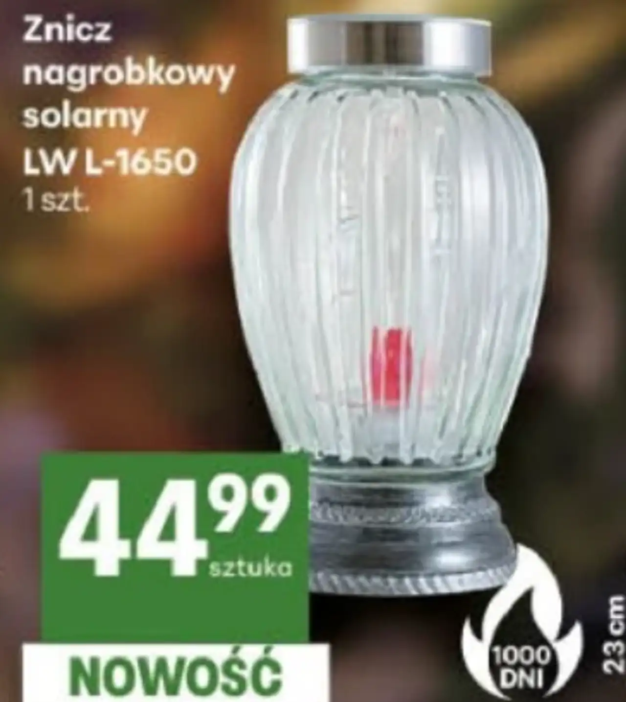 Znicz nagrobkowy solarny LW L-1650