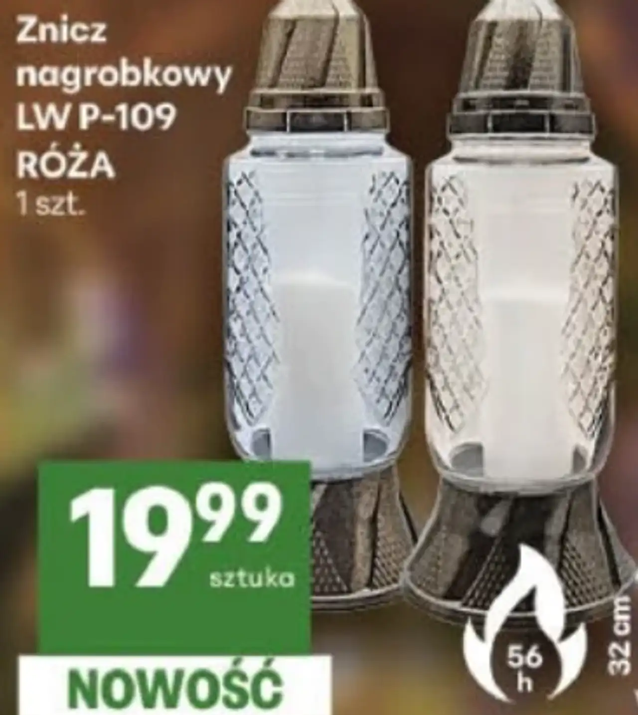 Znicz nagrobkowy LW P-109 RÓŻA