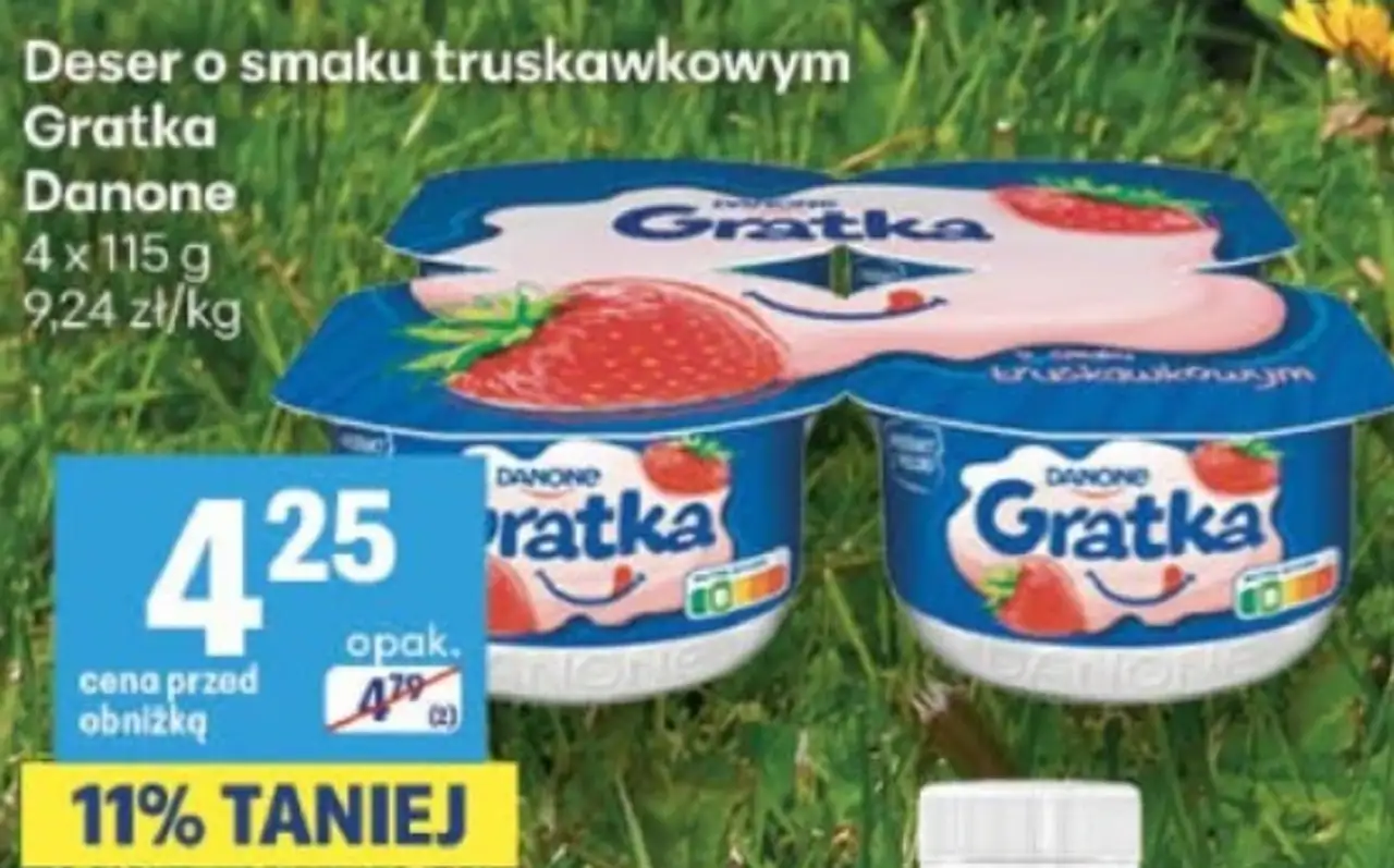 Deser o smaku truskawkowym Gratka Danone