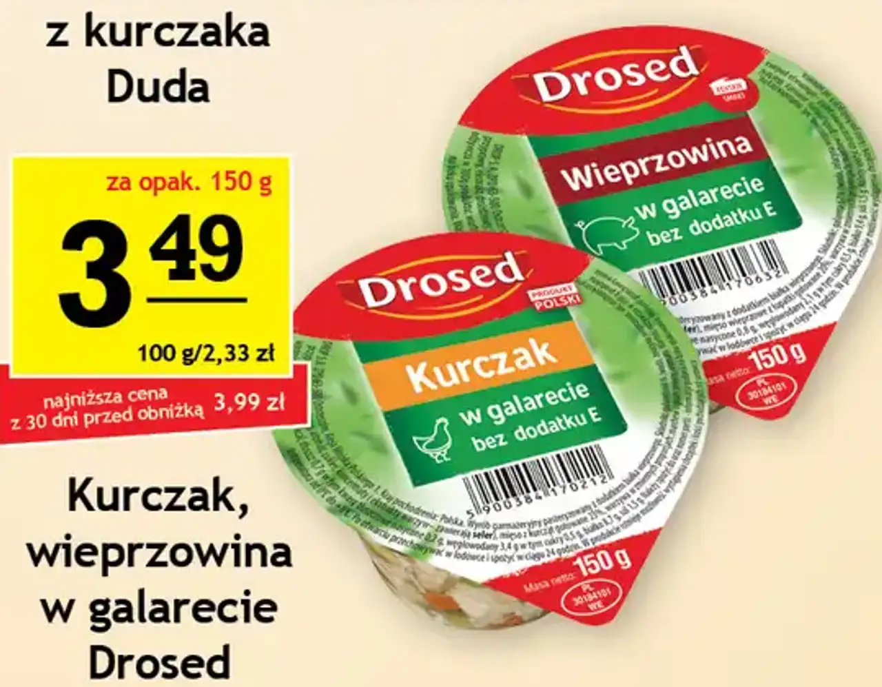 Kurczak, wieprzowina w galarecie Drosed