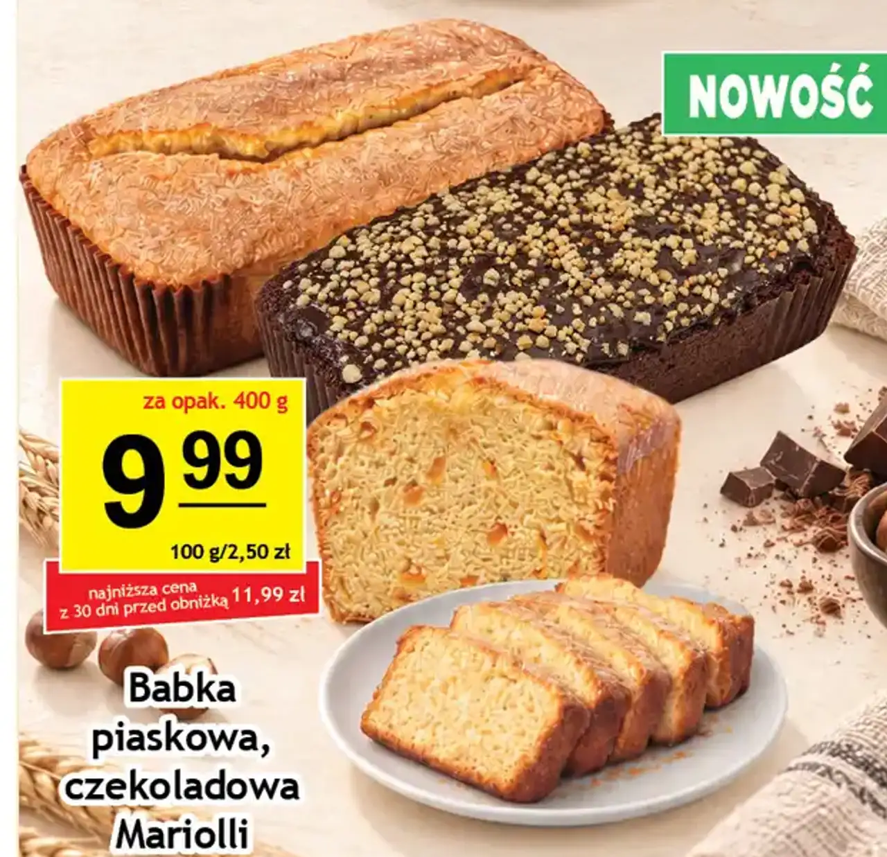 Babka piaskowa, czekoladowa Mariolli