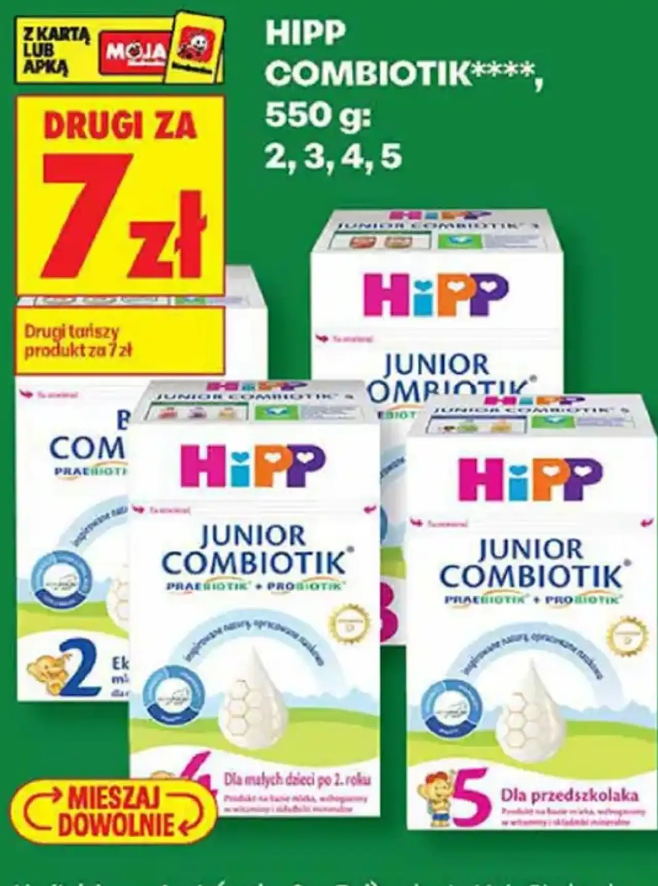 Mleko modyfikowane Hipp Combiotik 2, 3, 4, 5, 550 g