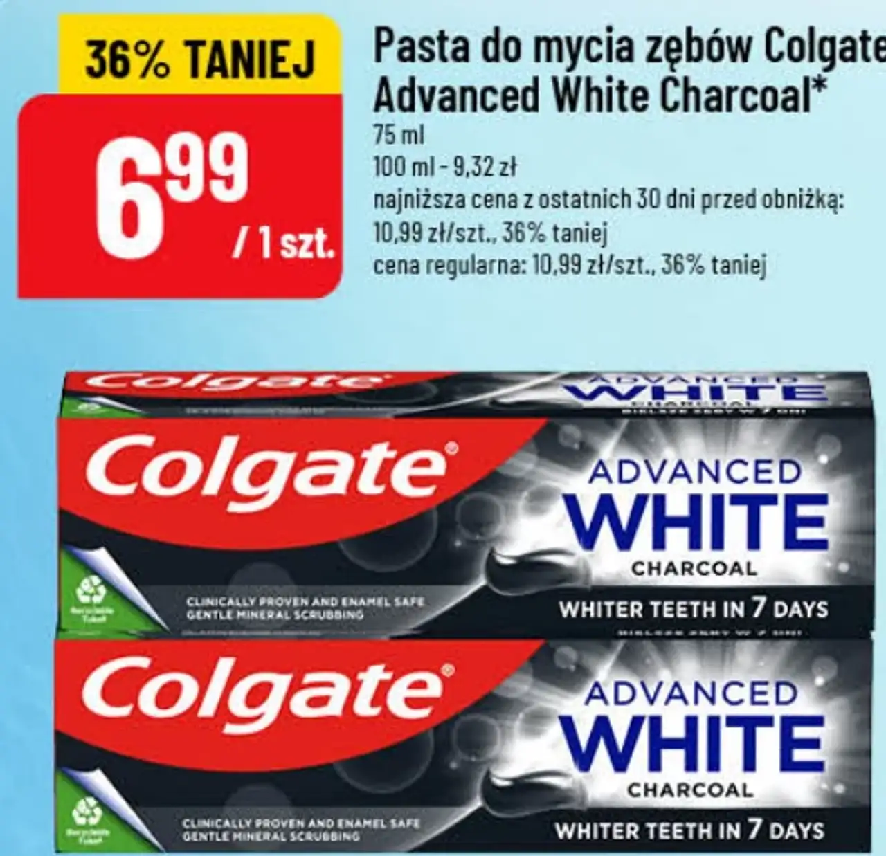 Pasta do mycia zębów Colgate Advanced White Charcoal*