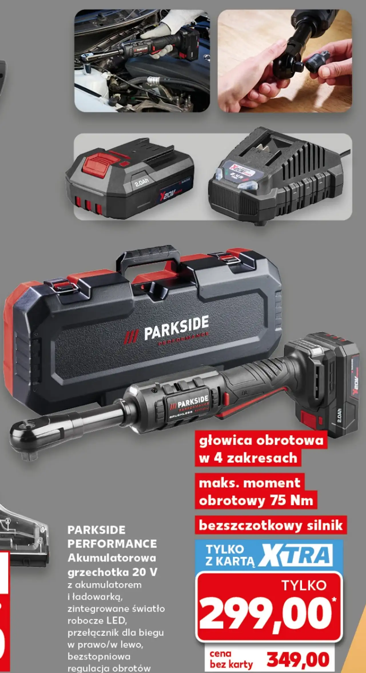 PARKSIDE PERFORMANCE Akumulatorowa grzechotka 20 V